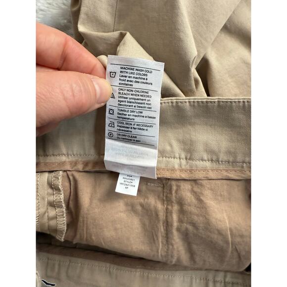 Vince Pants Women's 10 Chino Chopped Tan Midrise 98% Cotton - Picture 5 of 6